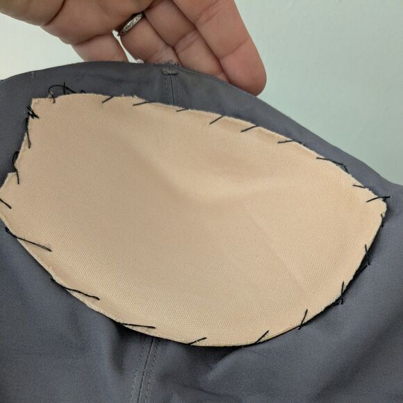 Vintage Prom Dress Maxi Gown 10 Silver Gray Y2K Corset Goth Strapless Glam Flirt - Picture 15 of 15